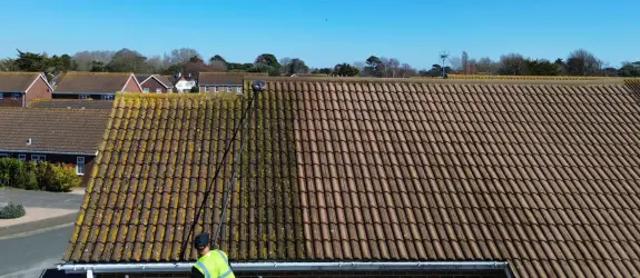 Roof cleaning a healthcare centre in Rutland